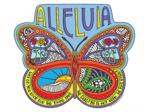Alleluia Coloring Sheet for Easter