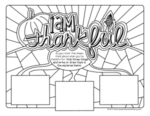 I am Thankful Coloring Pages