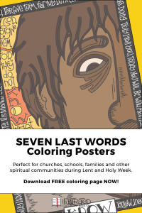 Seven Last Words of Jesus Coloring Posters