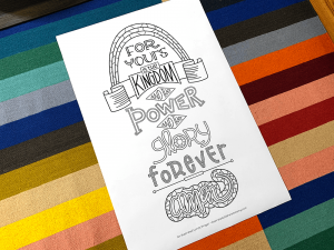 Hand-Lettered Lord's Prayer